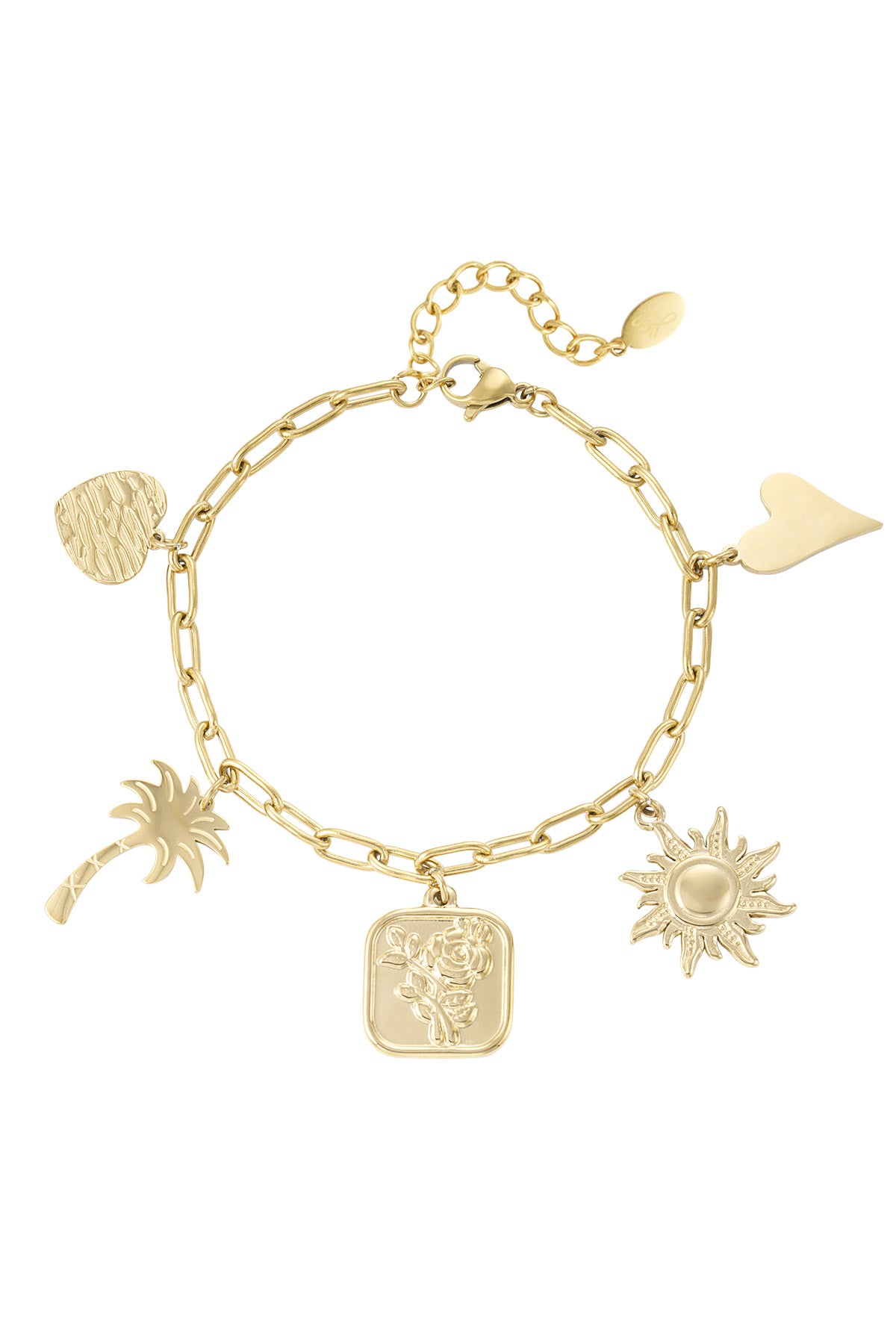 Bedelarmband goud