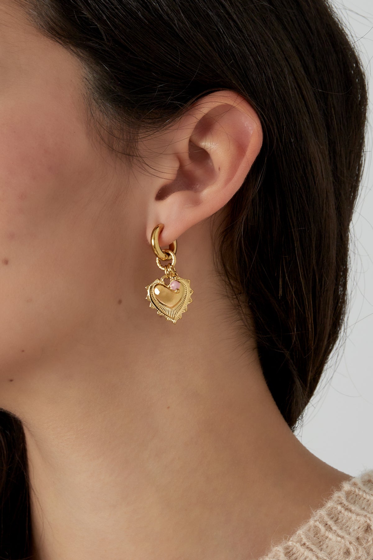 Bold oorbellen hartje