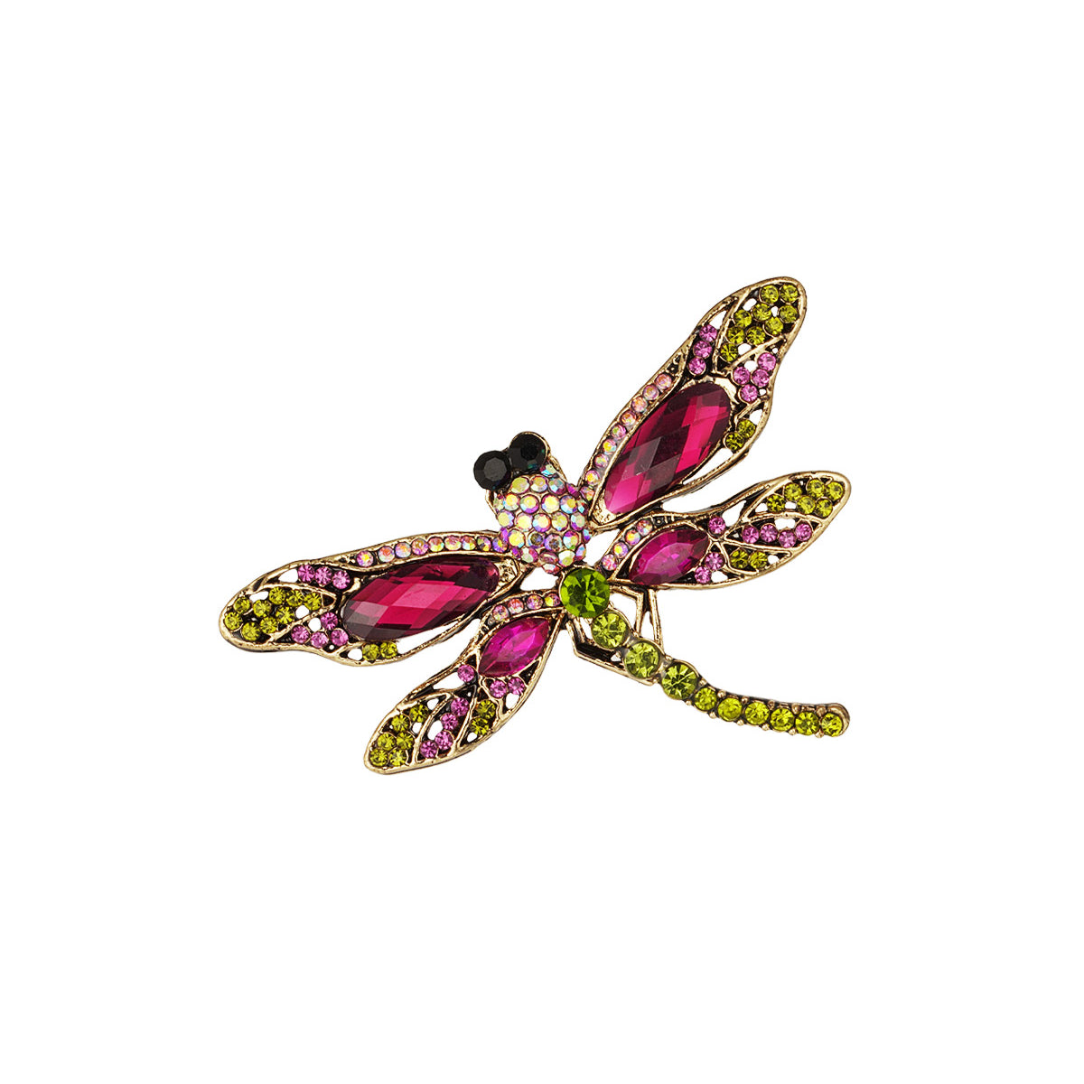 Broche met libelle