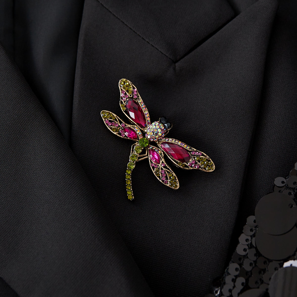 Broche met libelle