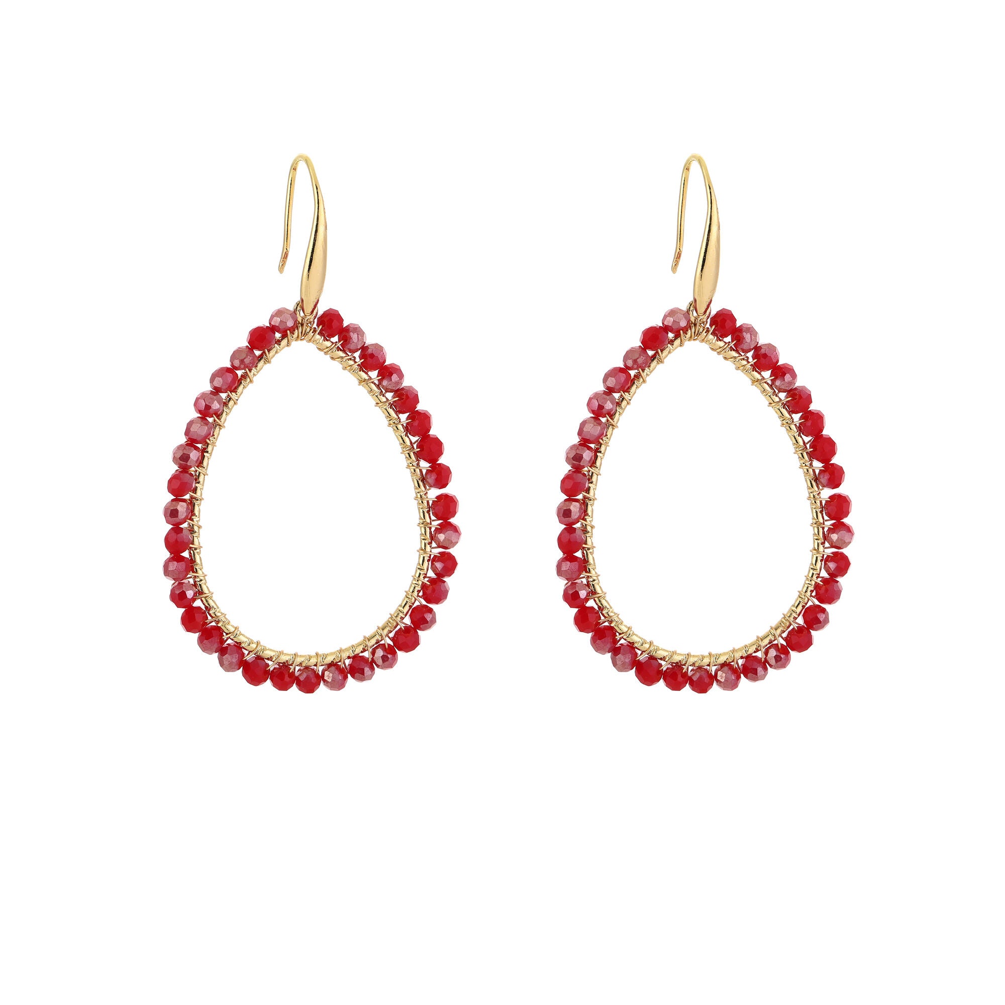 Druppel oorbellen kralen