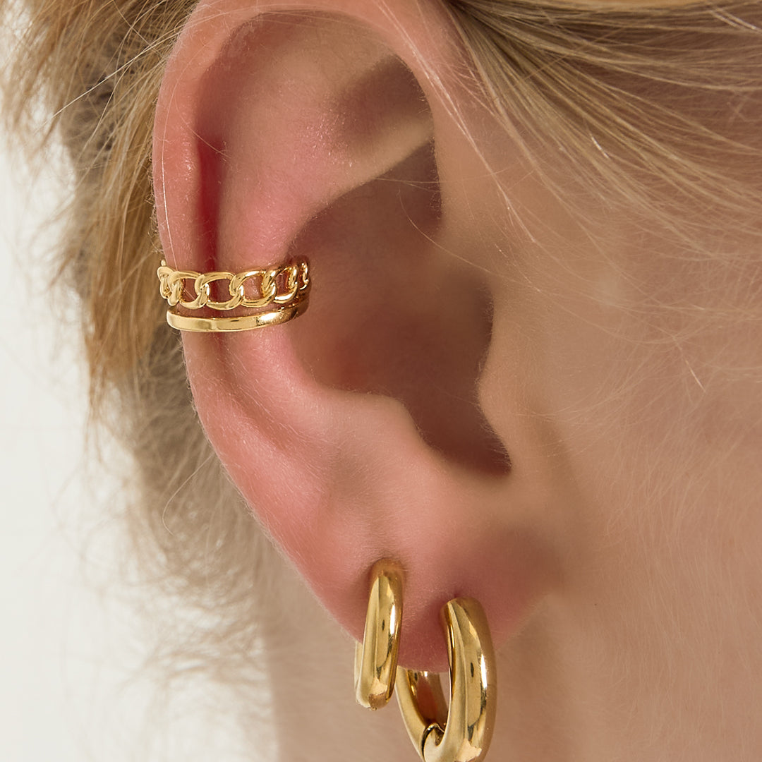 Ear cuff dubbellaags ketting