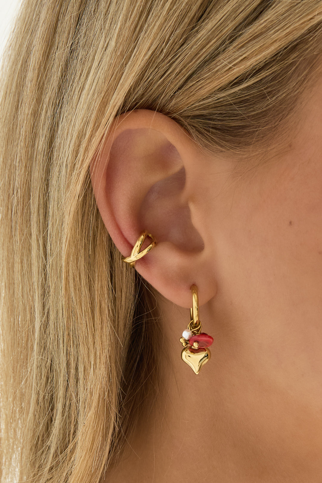 Ear cuff gekruisd