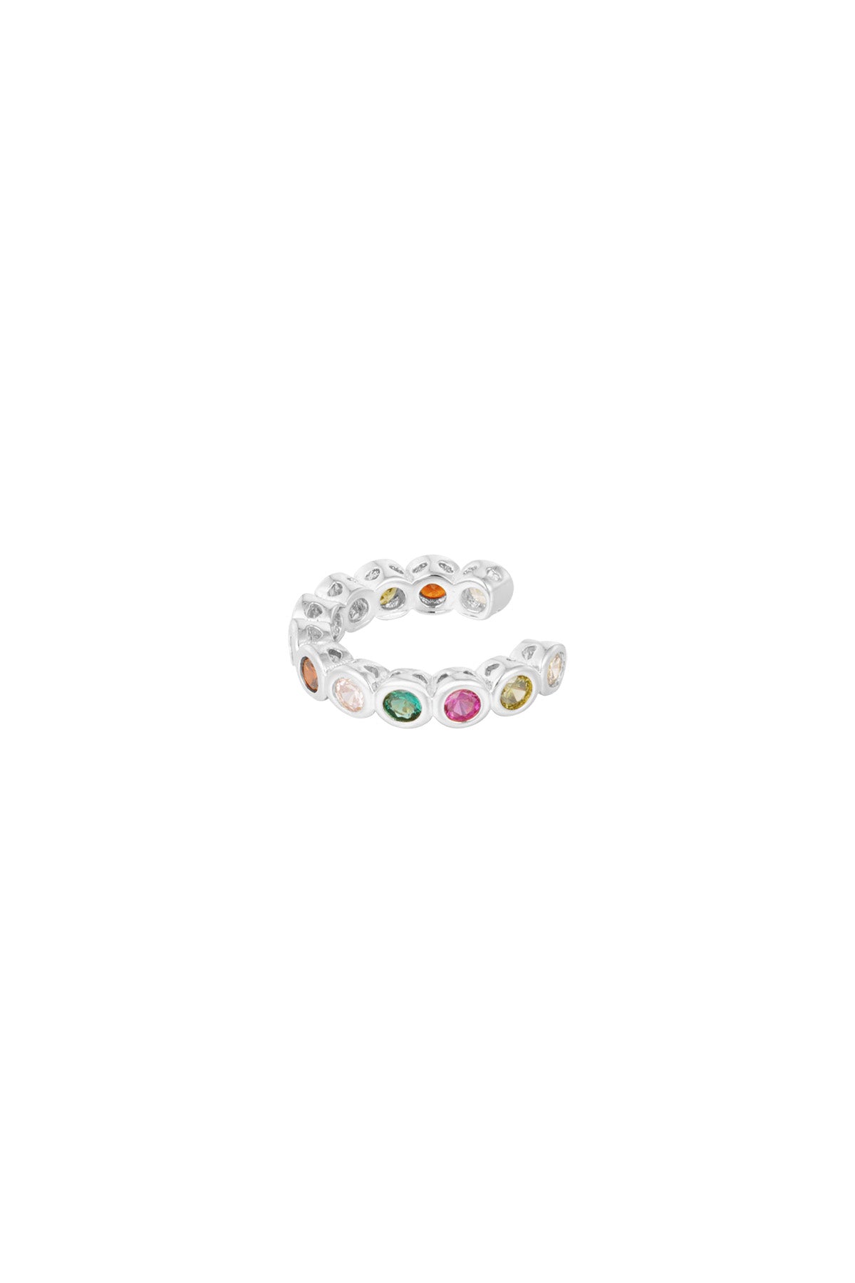 Ear cuff met gekleurde steentjes