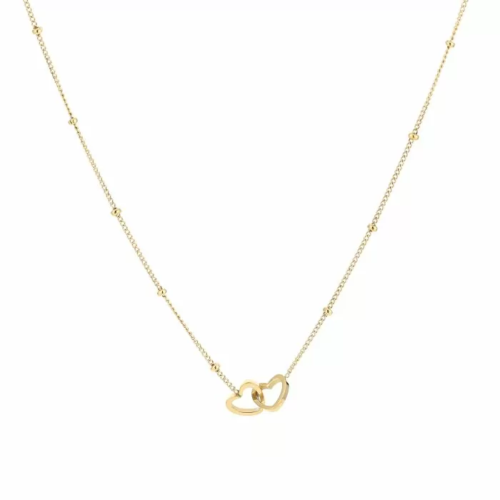 Minimalistische ketting met infinity hartjes