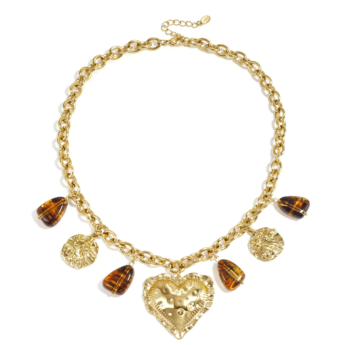 Ketting met bedels groot hart