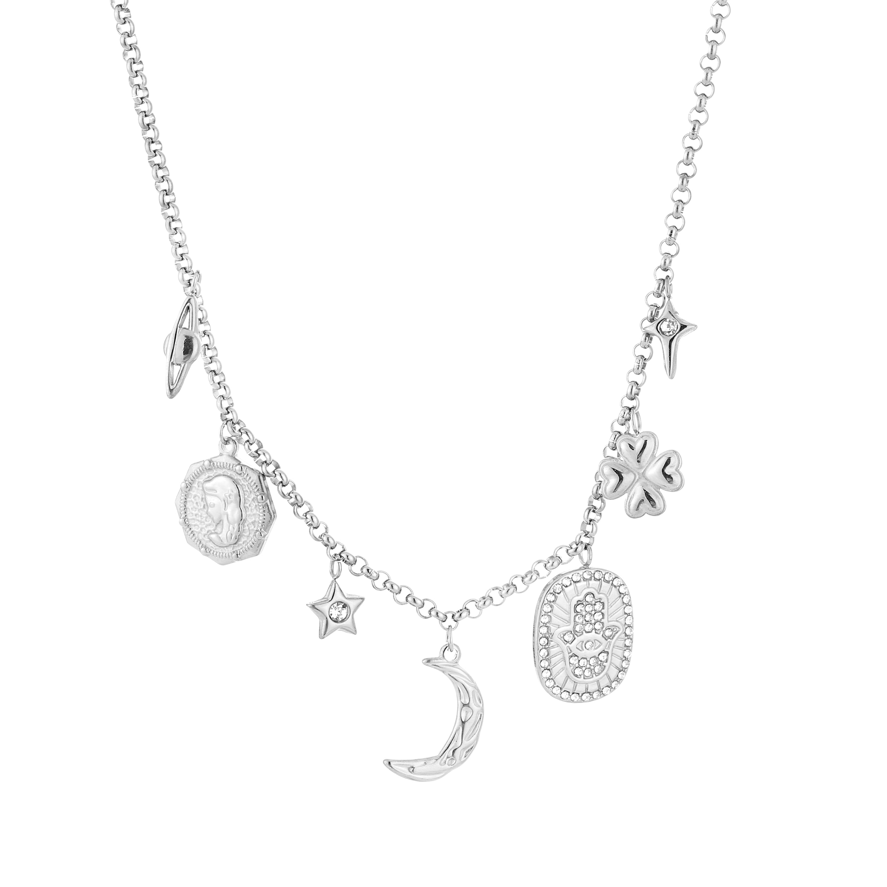 Ketting met bedels met maan