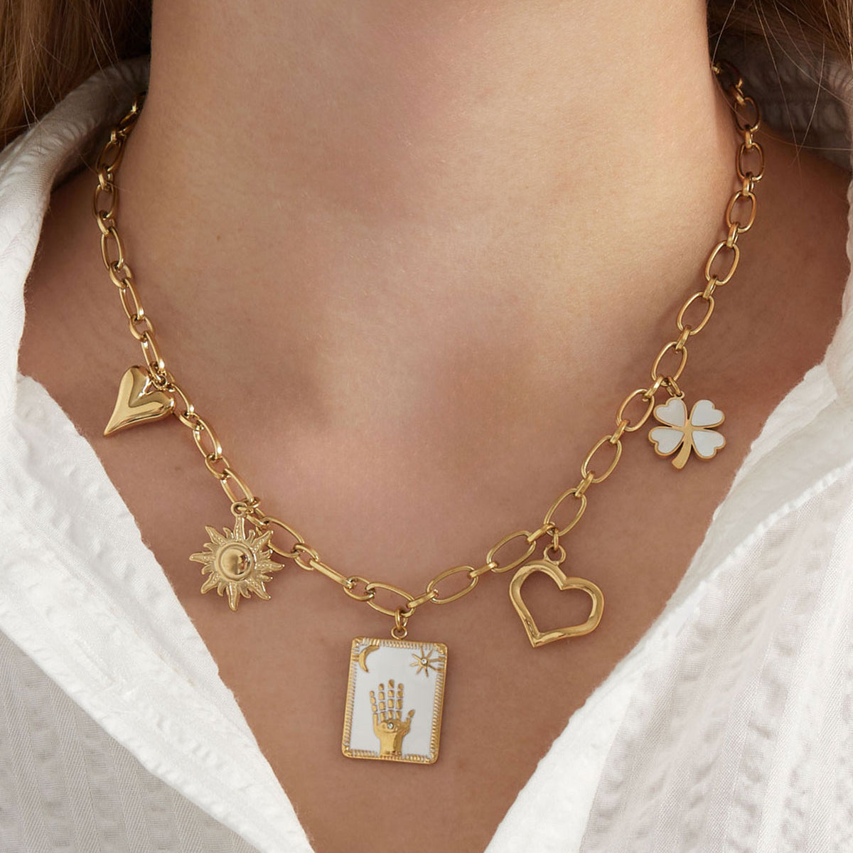 Ketting met bedels goud