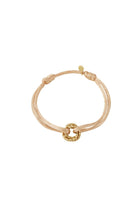 Koord armband ronde bedel