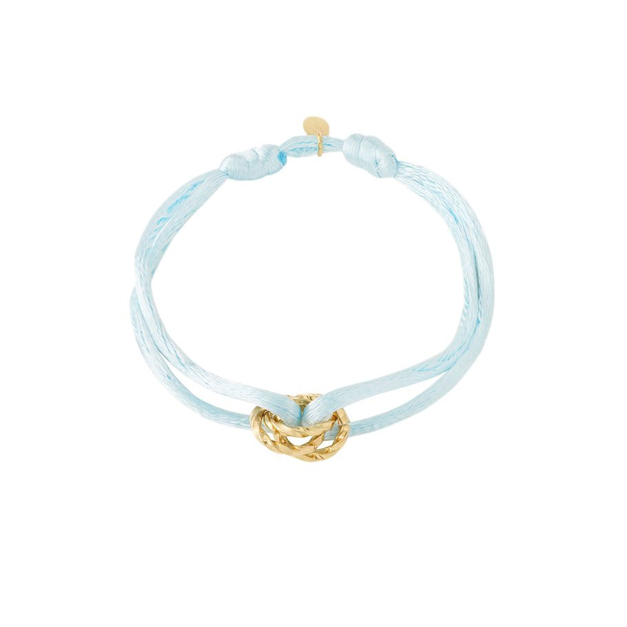 Koord armband ronde bedel