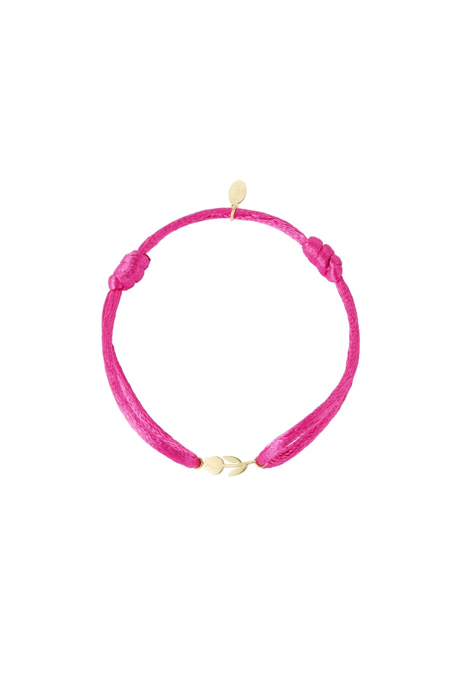 Koord armband tulp