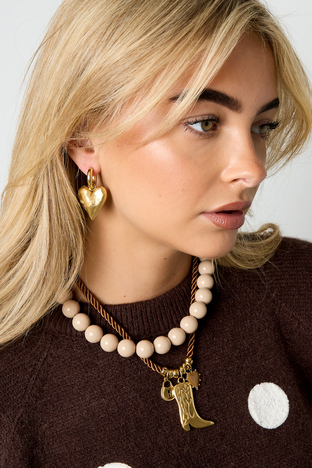 Koord ketting cowboy boot