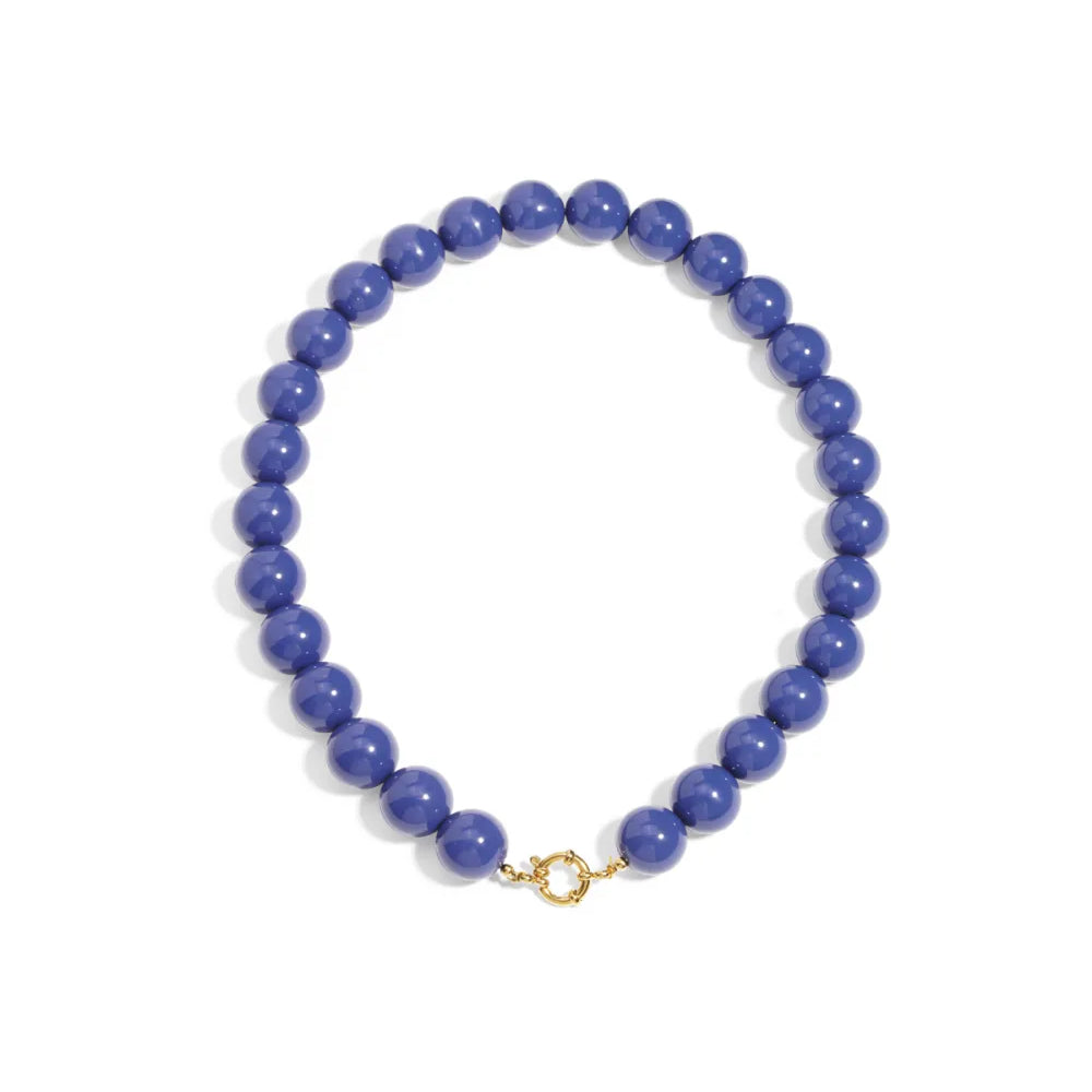 Kralenketting ronde kralen blauw