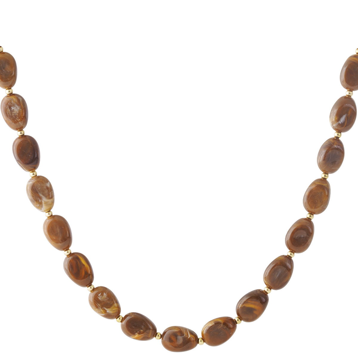 Bruine kralenketting