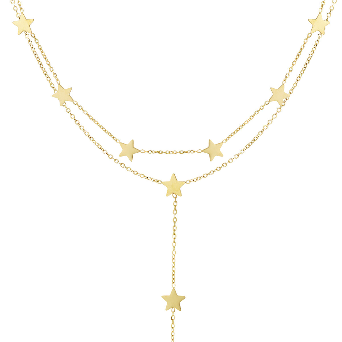 Lange ketting met sterretjes