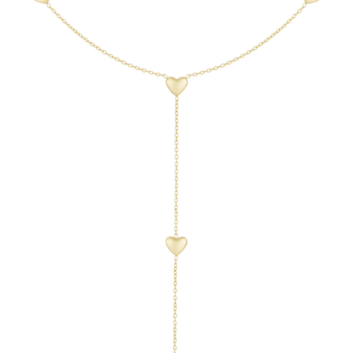 Lange ketting met hartjes minimalistisch