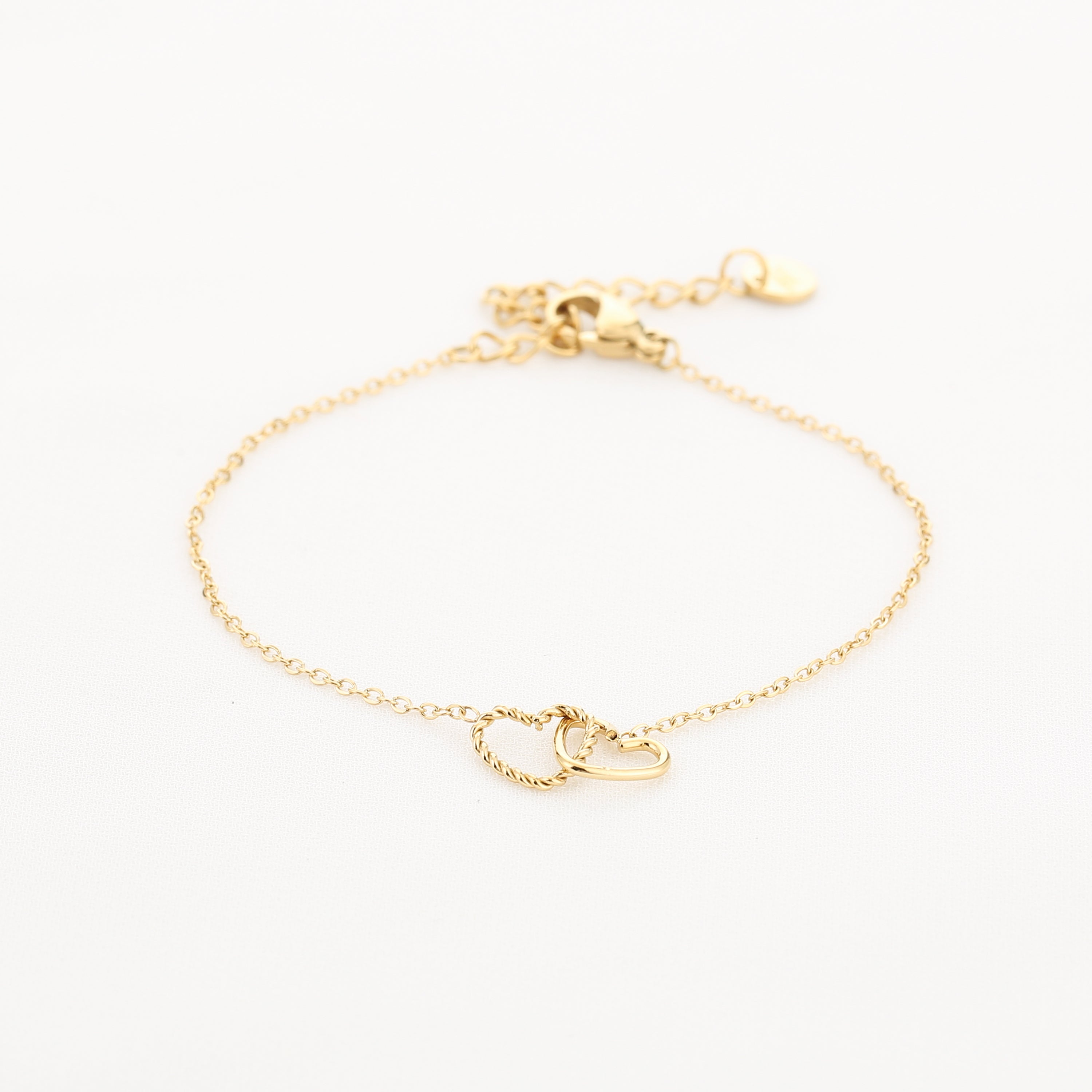 Minimalistische armband infinity hartjes