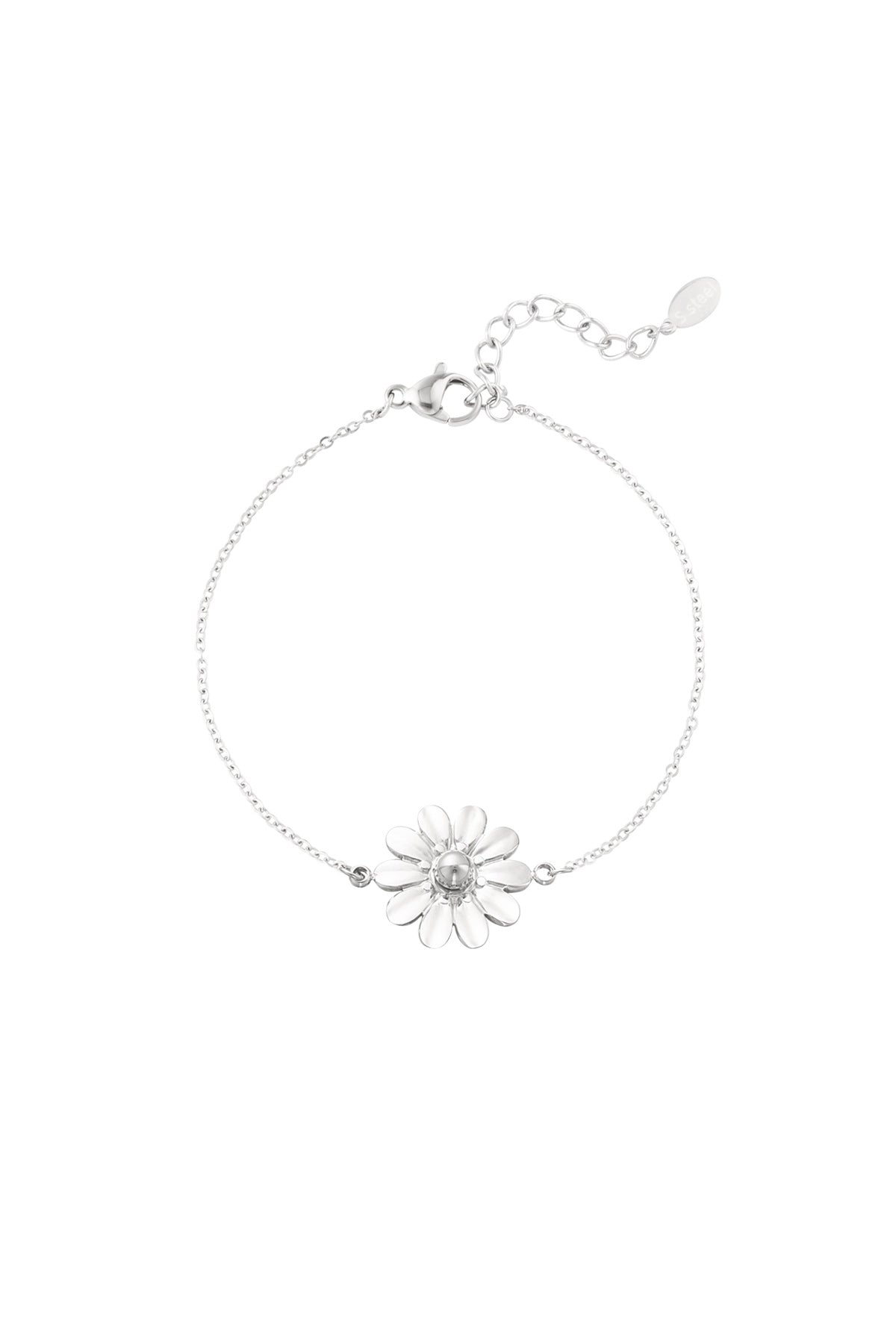Minimalistische armband met bloem