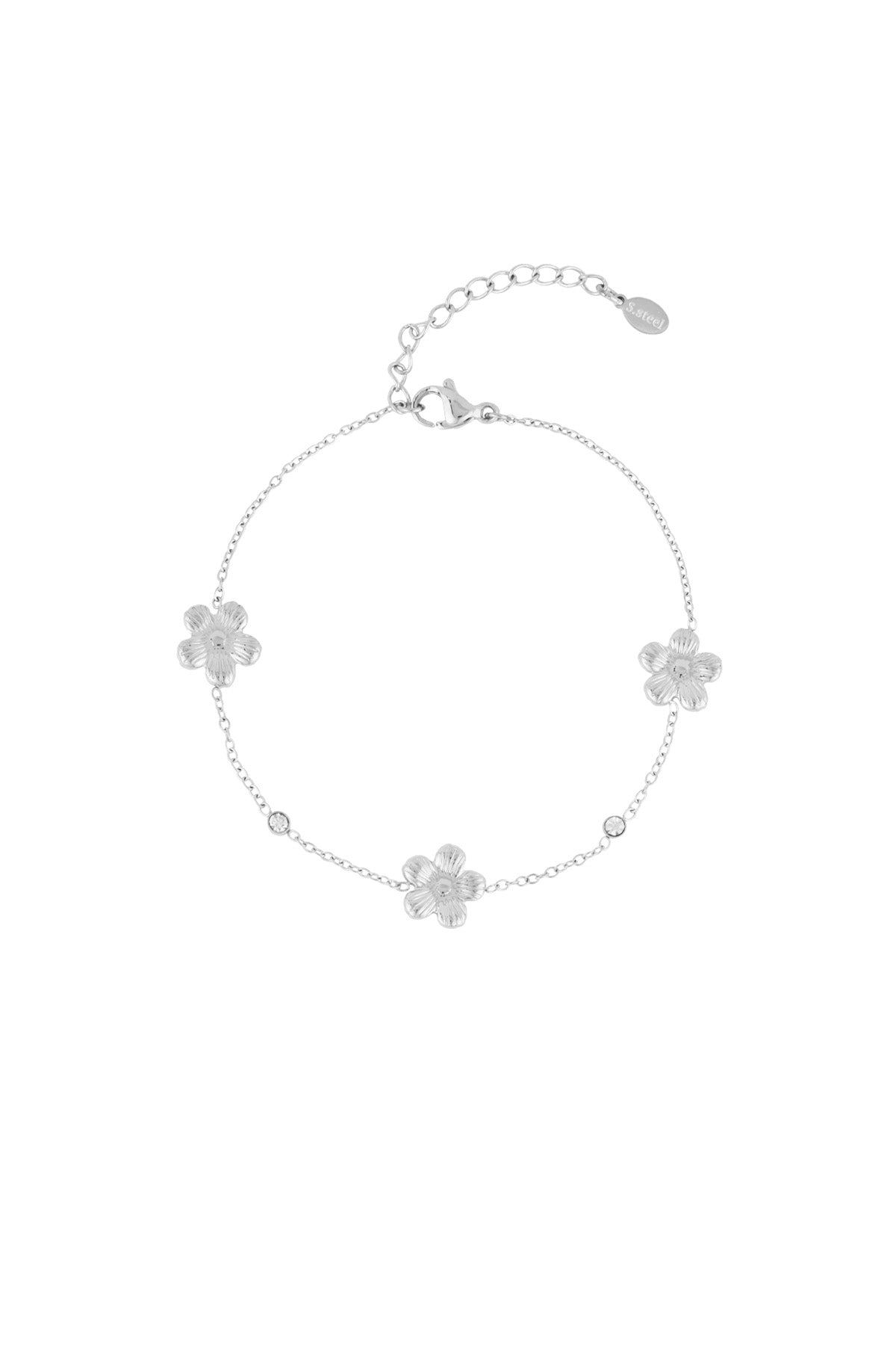 Minimalistische armband met bloemetjes