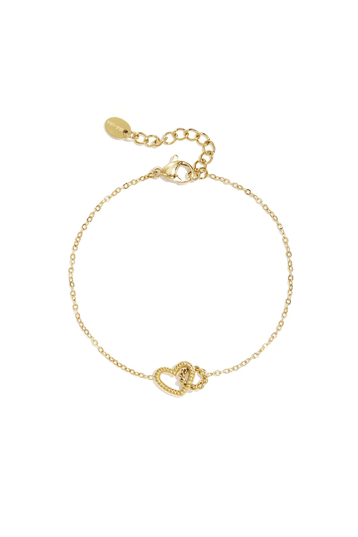 Gouden minimalistische armband met hartje