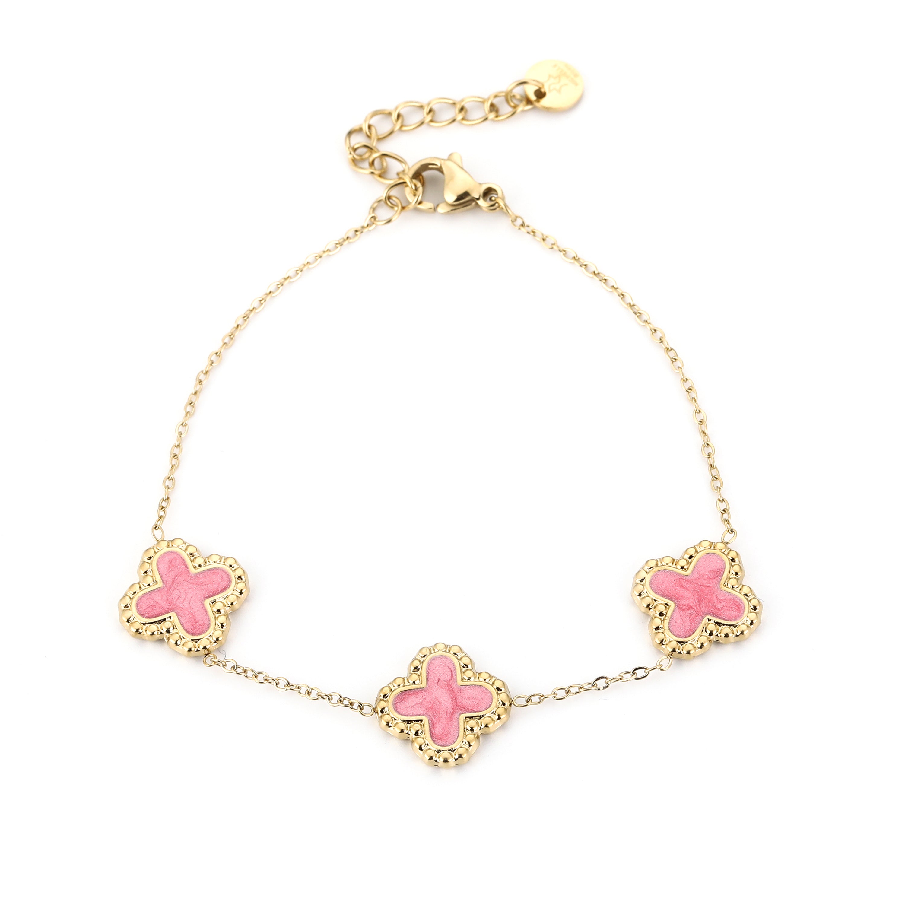 Minimalistische armband met klavertjes