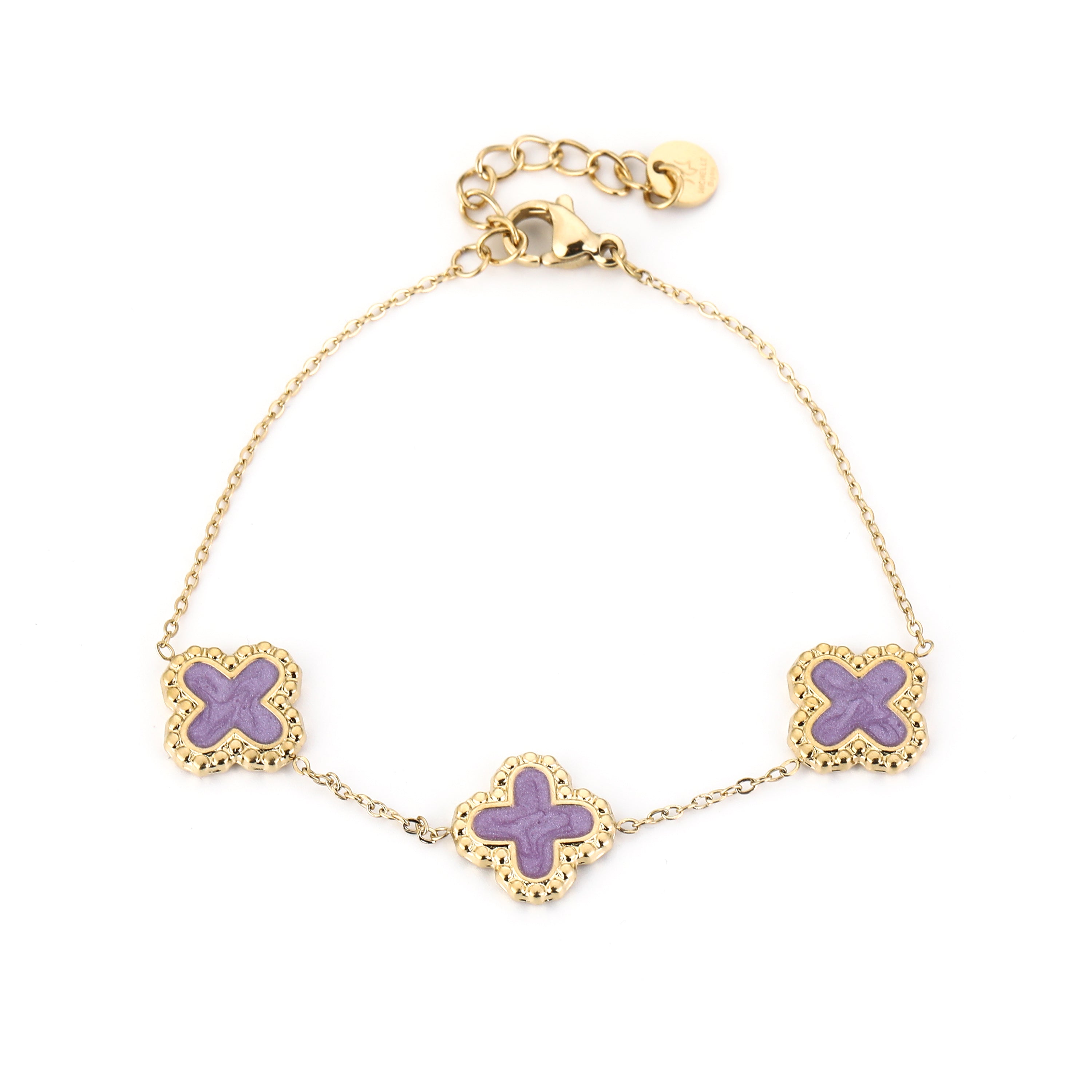 Minimalistische armband met klavertjes