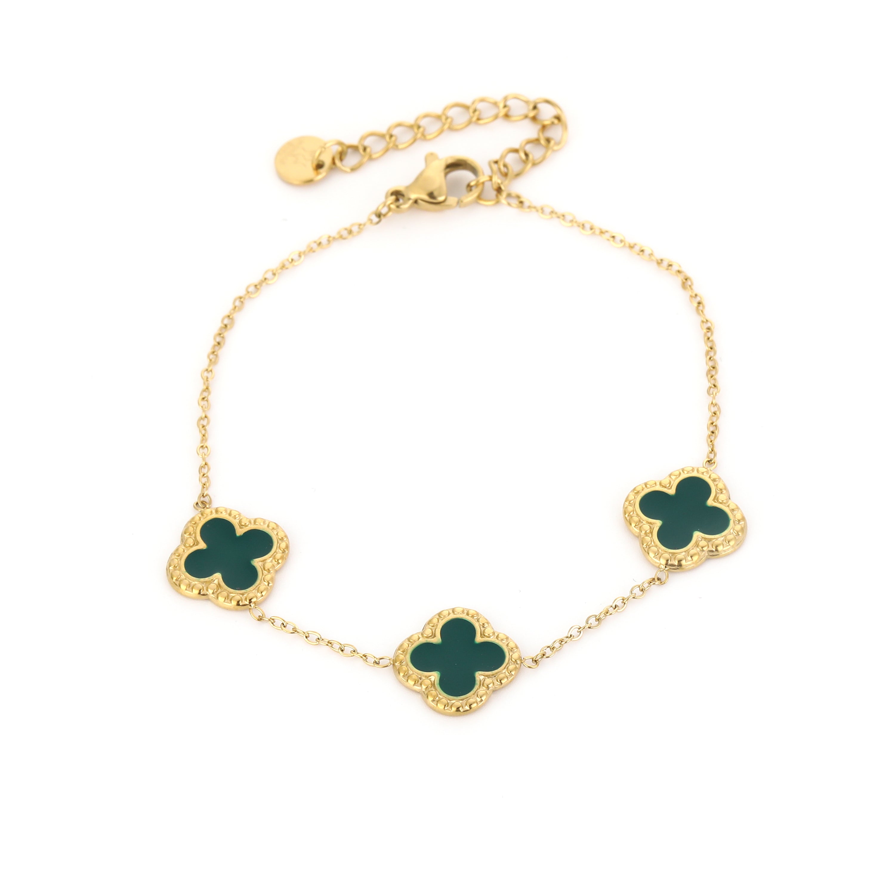 Minimalistische armband met klavertjes