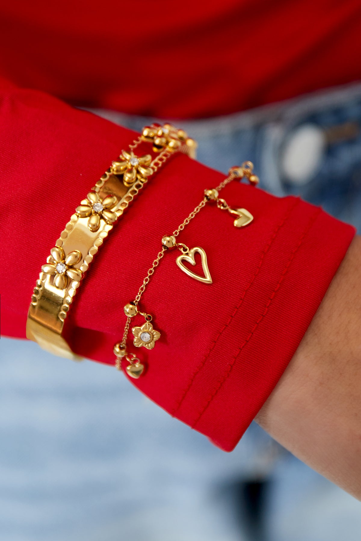 Minimalistische armband met bedels