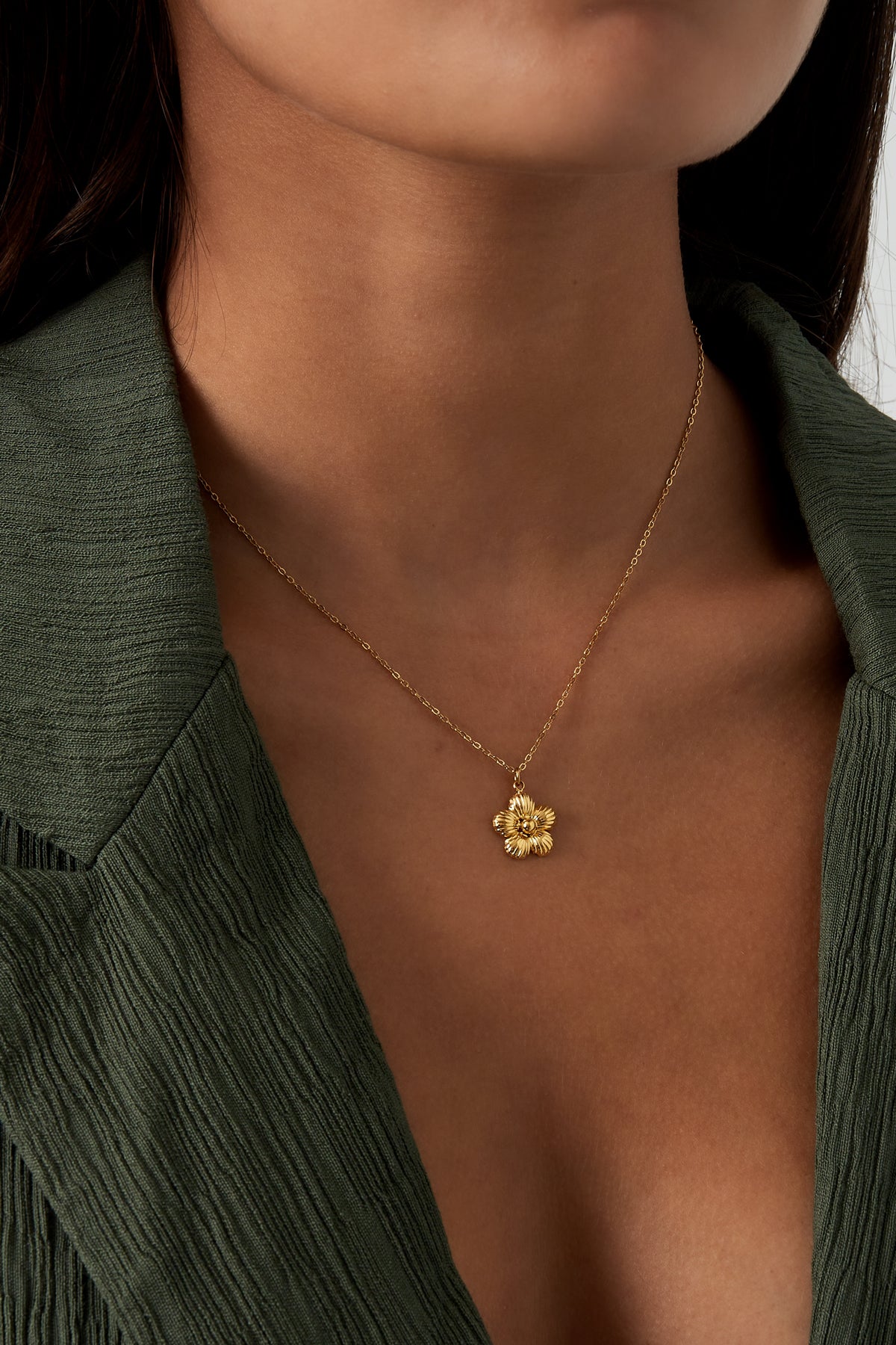 Minimalistische ketting bloem