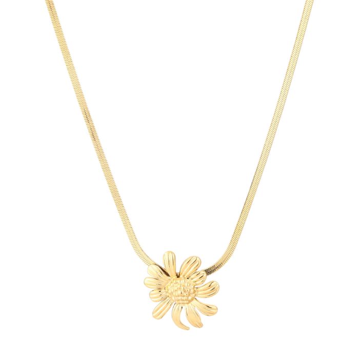 Minimalistische ketting bloem