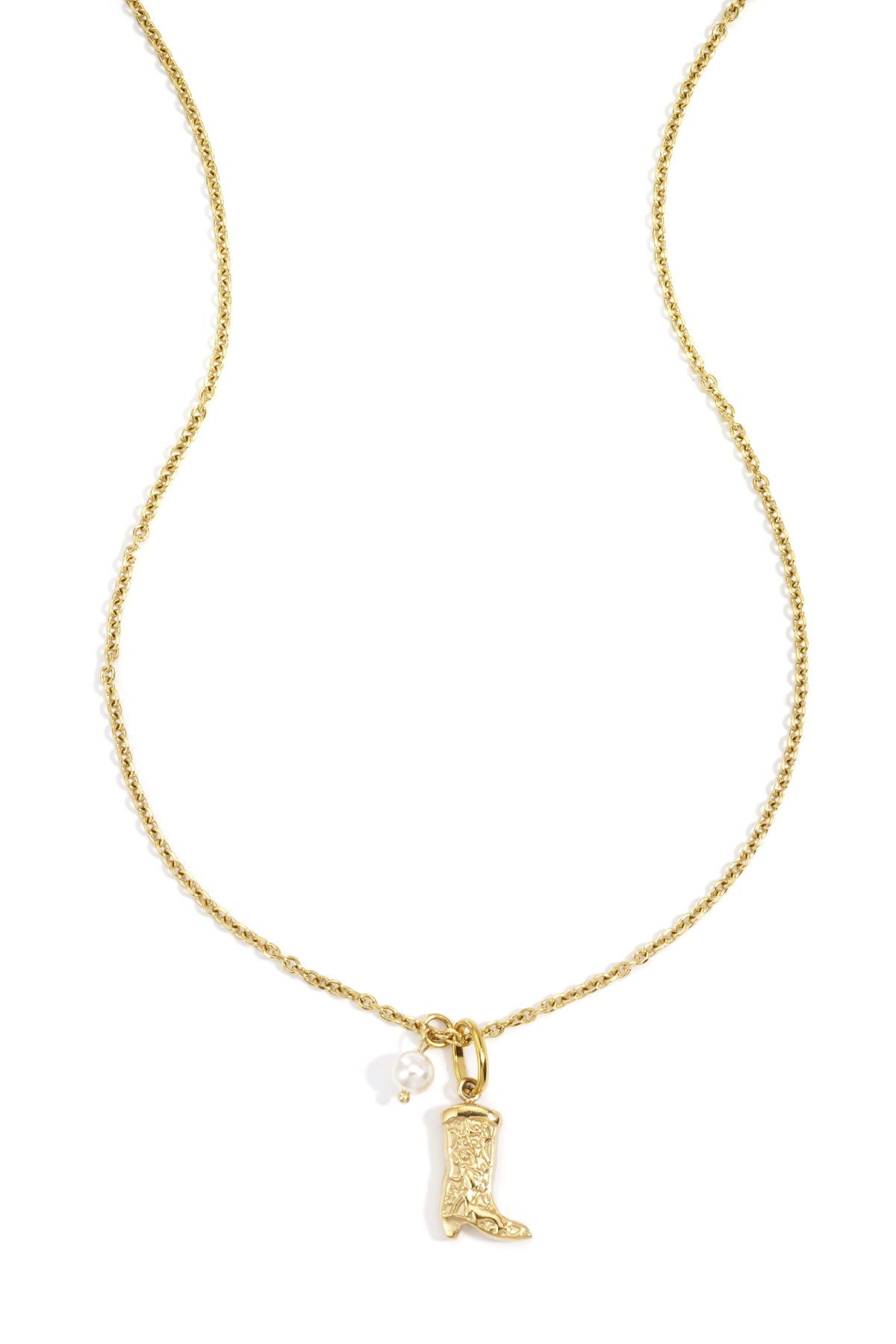 Minimalistische ketting cowboy boot