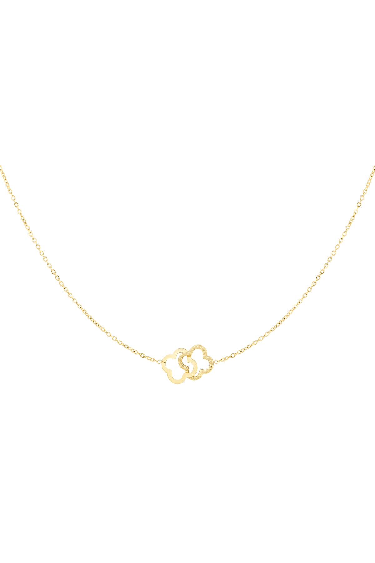 Minimalistische ketting klavertjes