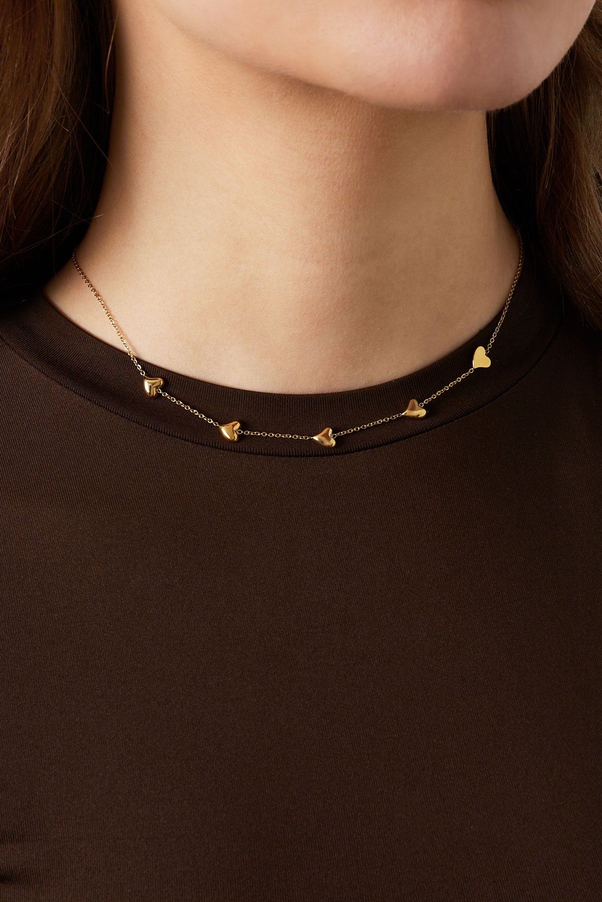 Minimalistische ketting met hartjes