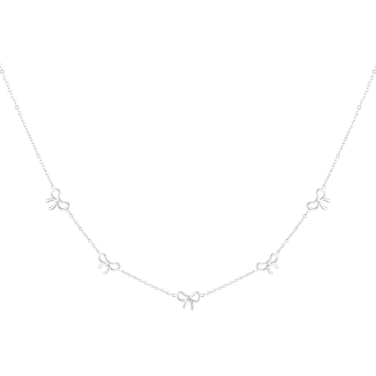 Minimalistische ketting met strikjes