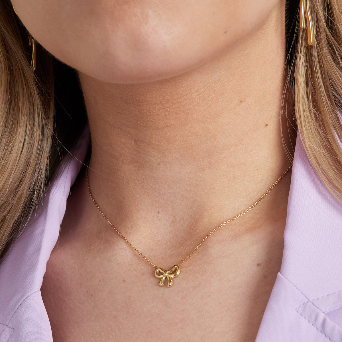 Minimalistische ketting met strikje