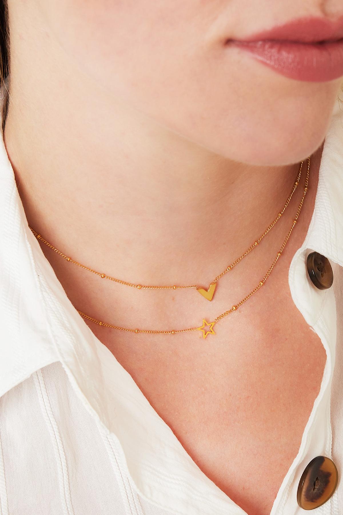 Minimalistische ketting open ster