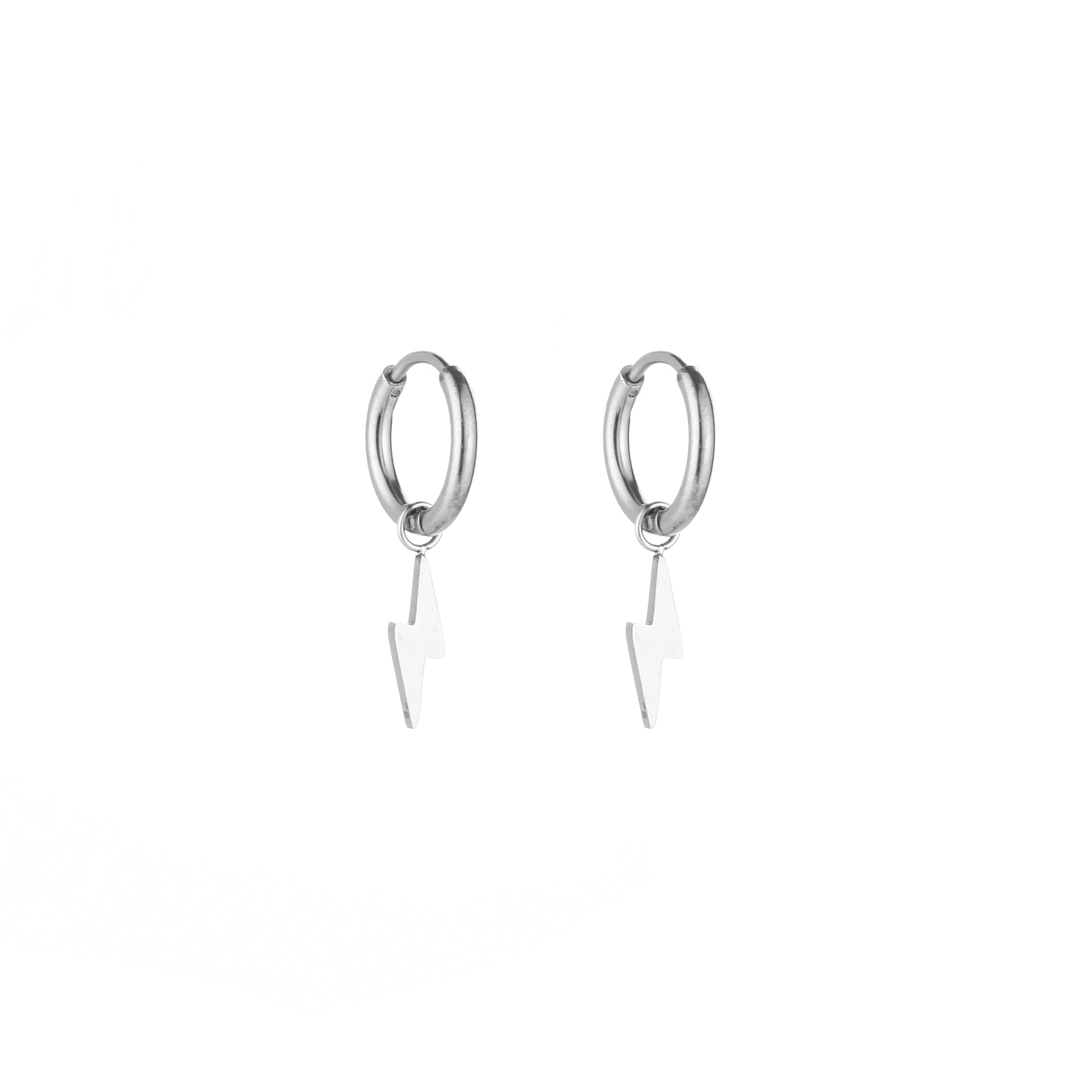 Minimalistische oorbellen bliksemschicht