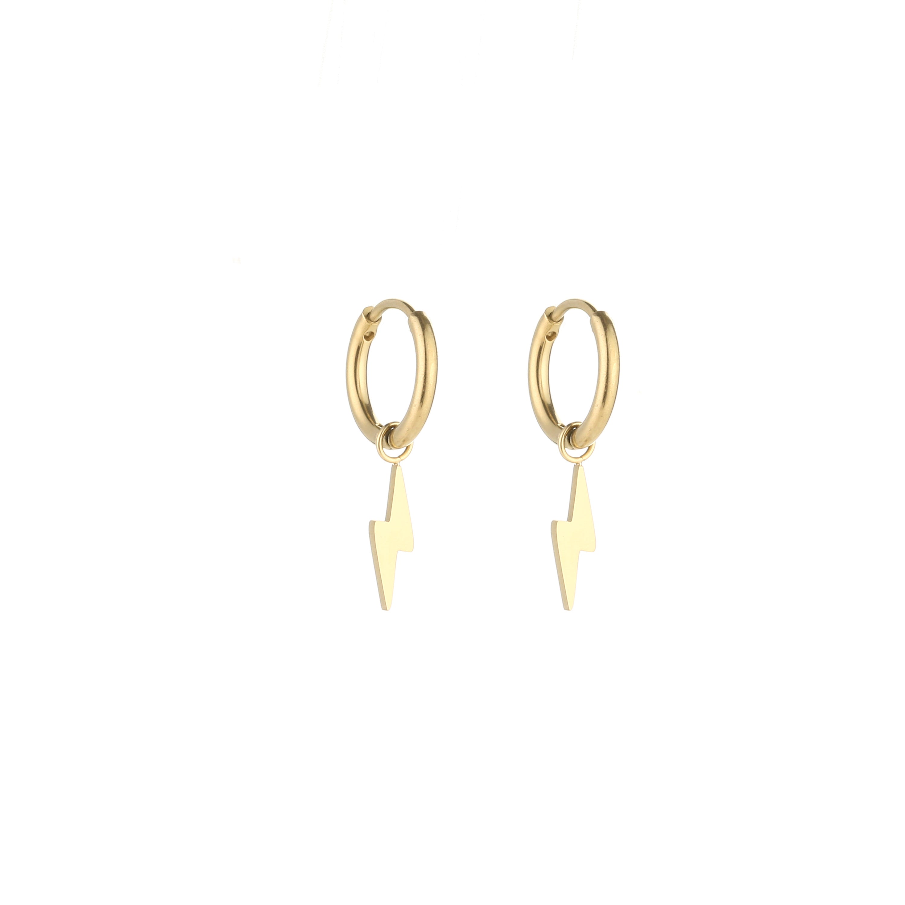 Minimalistische oorbellen bliksemschicht