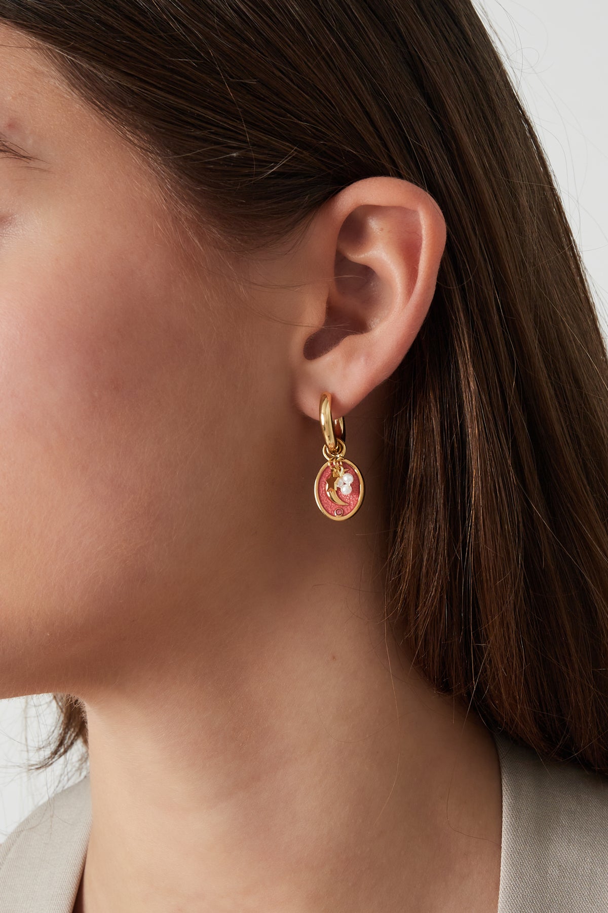 Minimalistische oorbellen maan