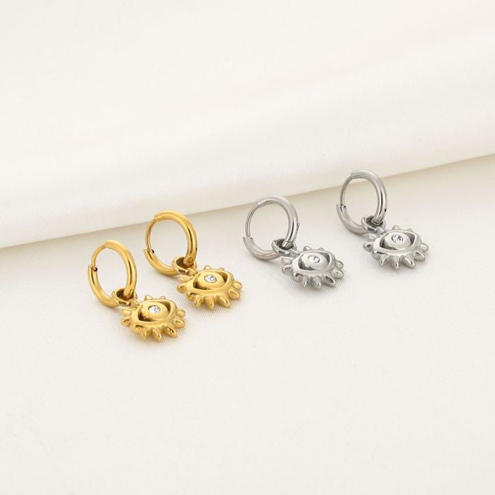 Minimalistische oorbellen oog