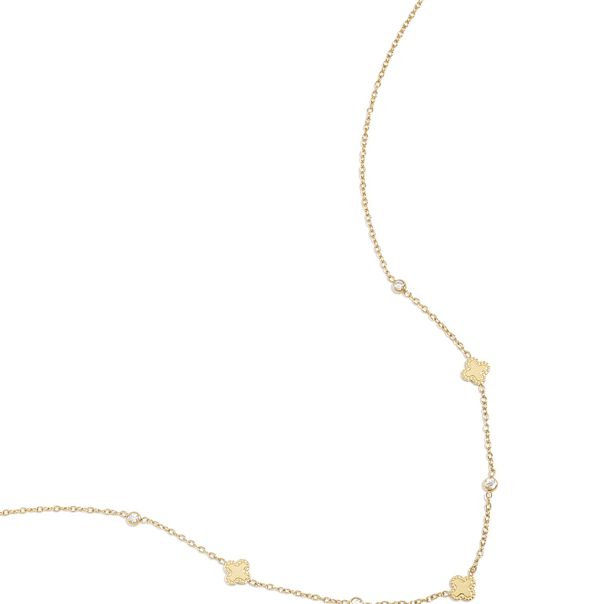 gouden ketting met klavertjes