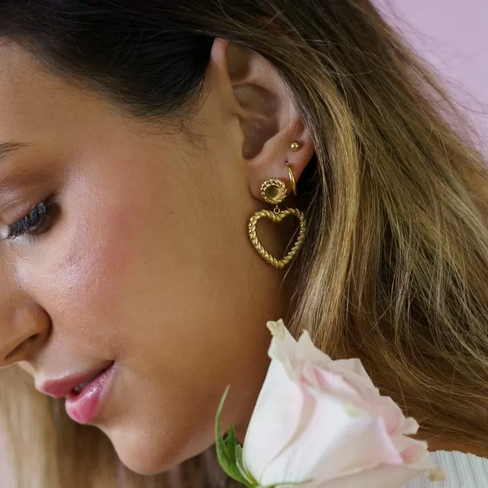 Oorbellen met open hart