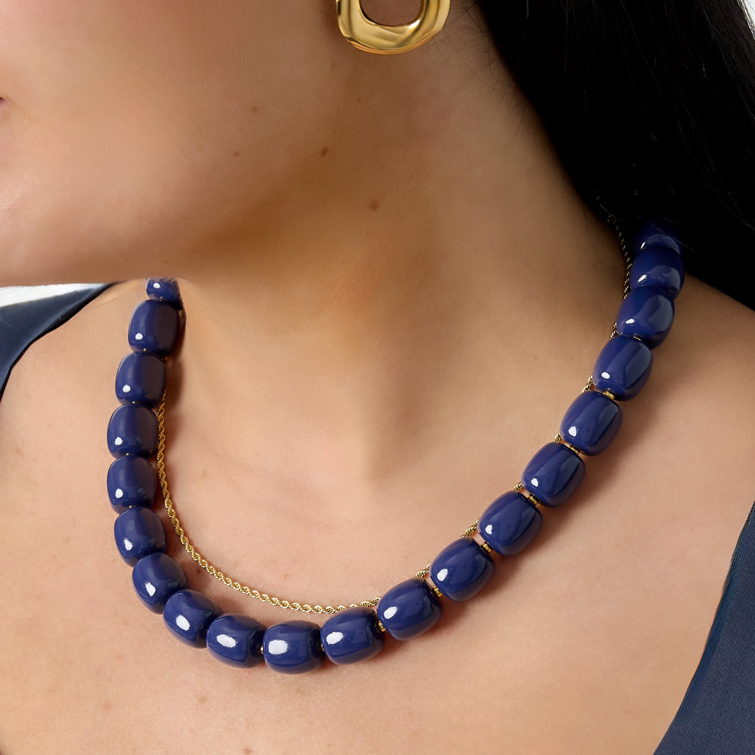 Ovale kralen ketting