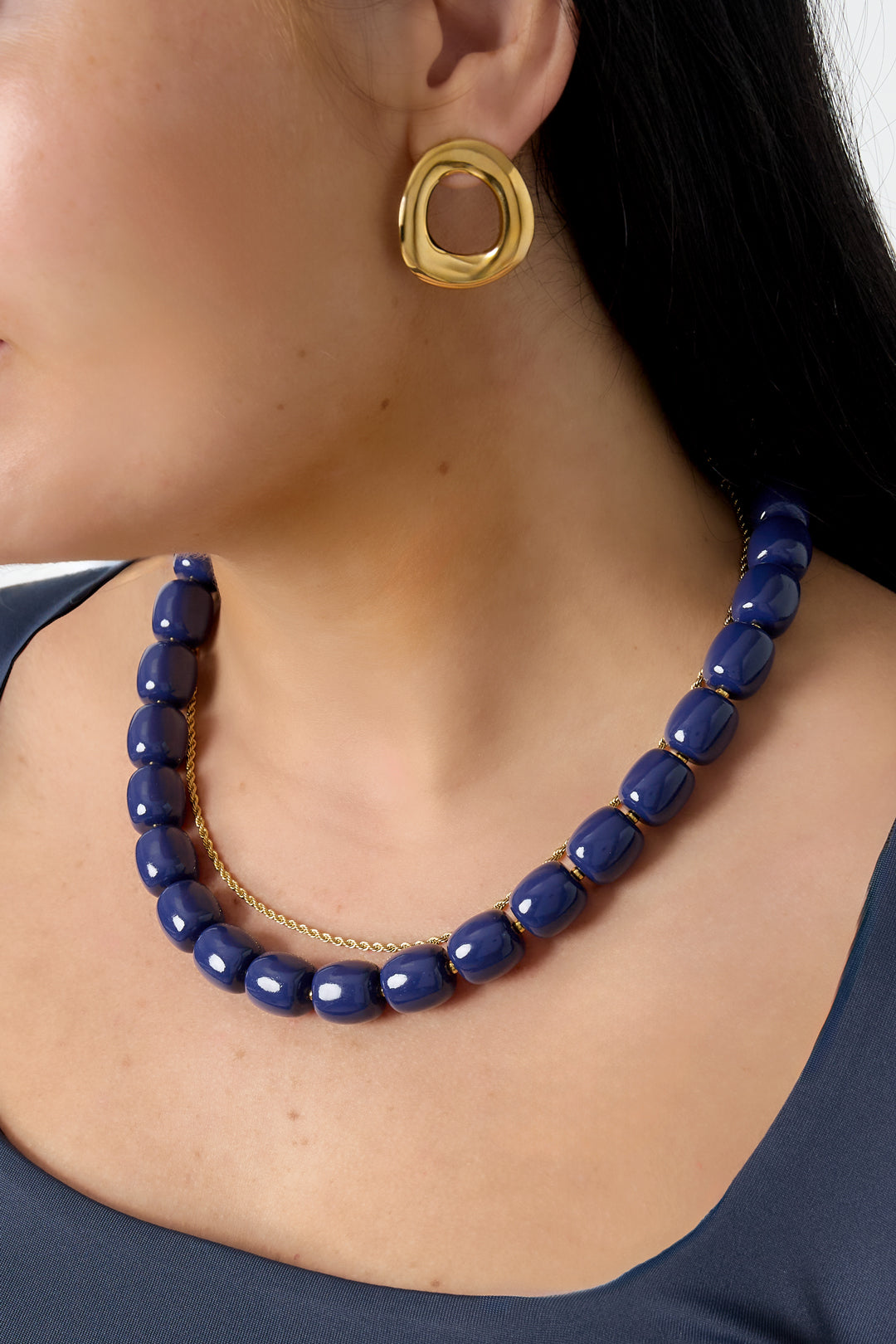 Ovale kralen ketting