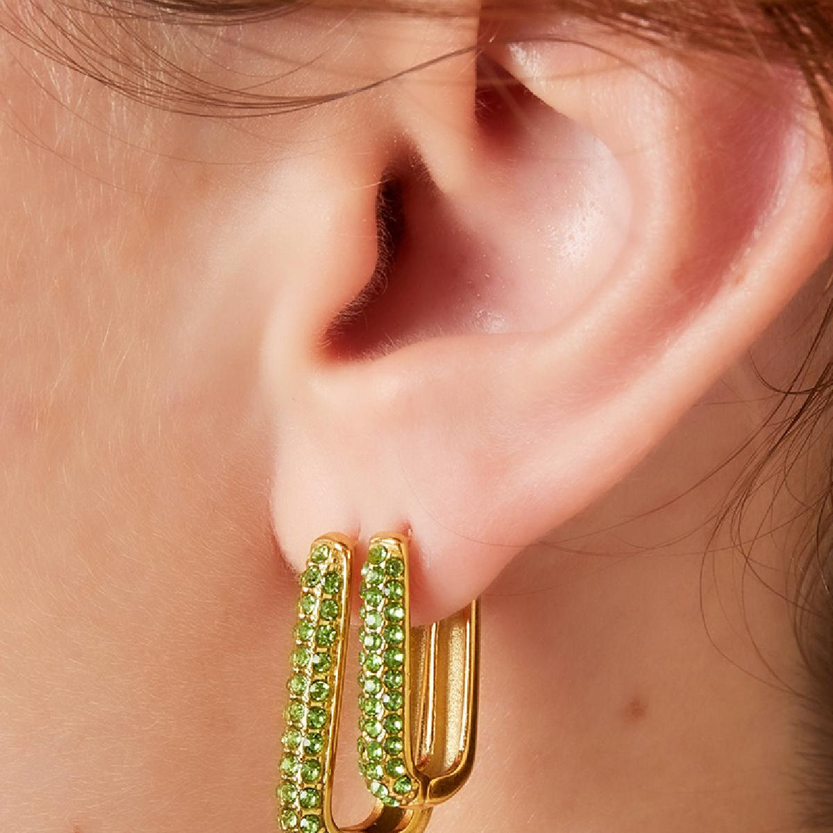 Ovale oorringen steentjes