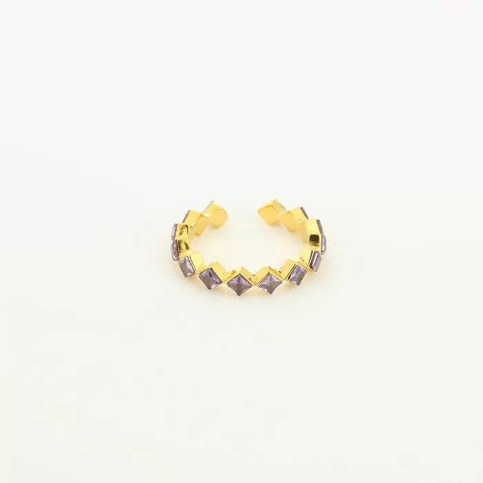 Verstelbare ring met steentjes