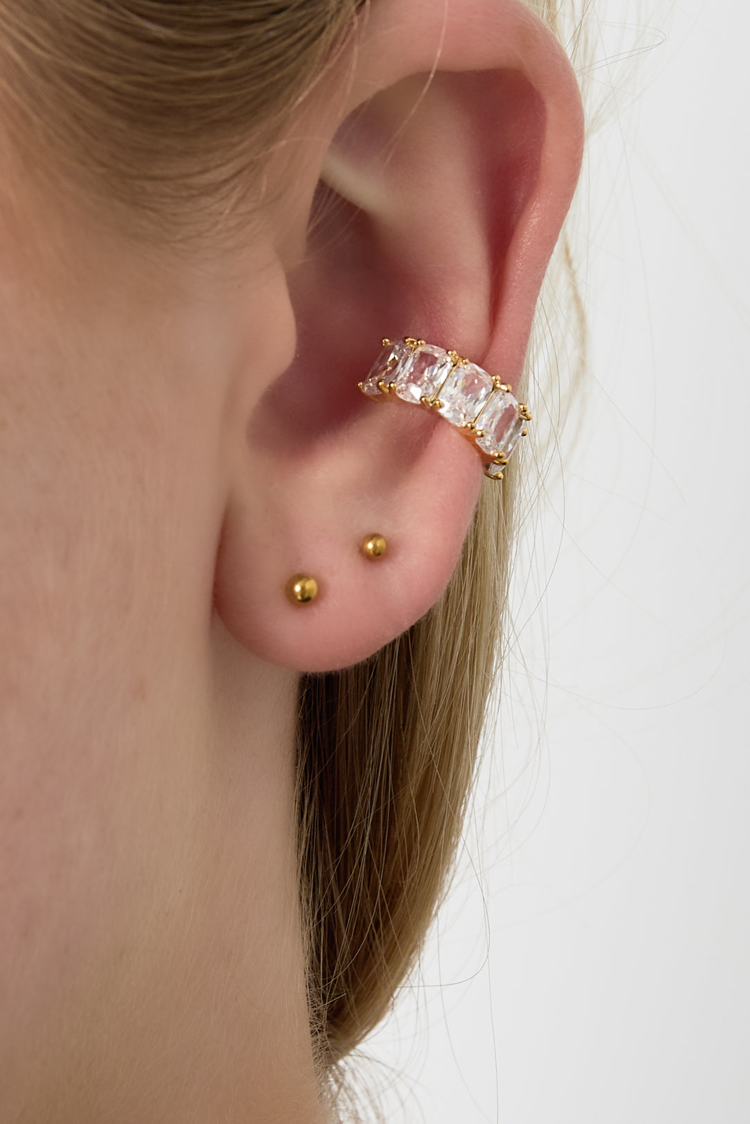 Statement ear cuff steentjes
