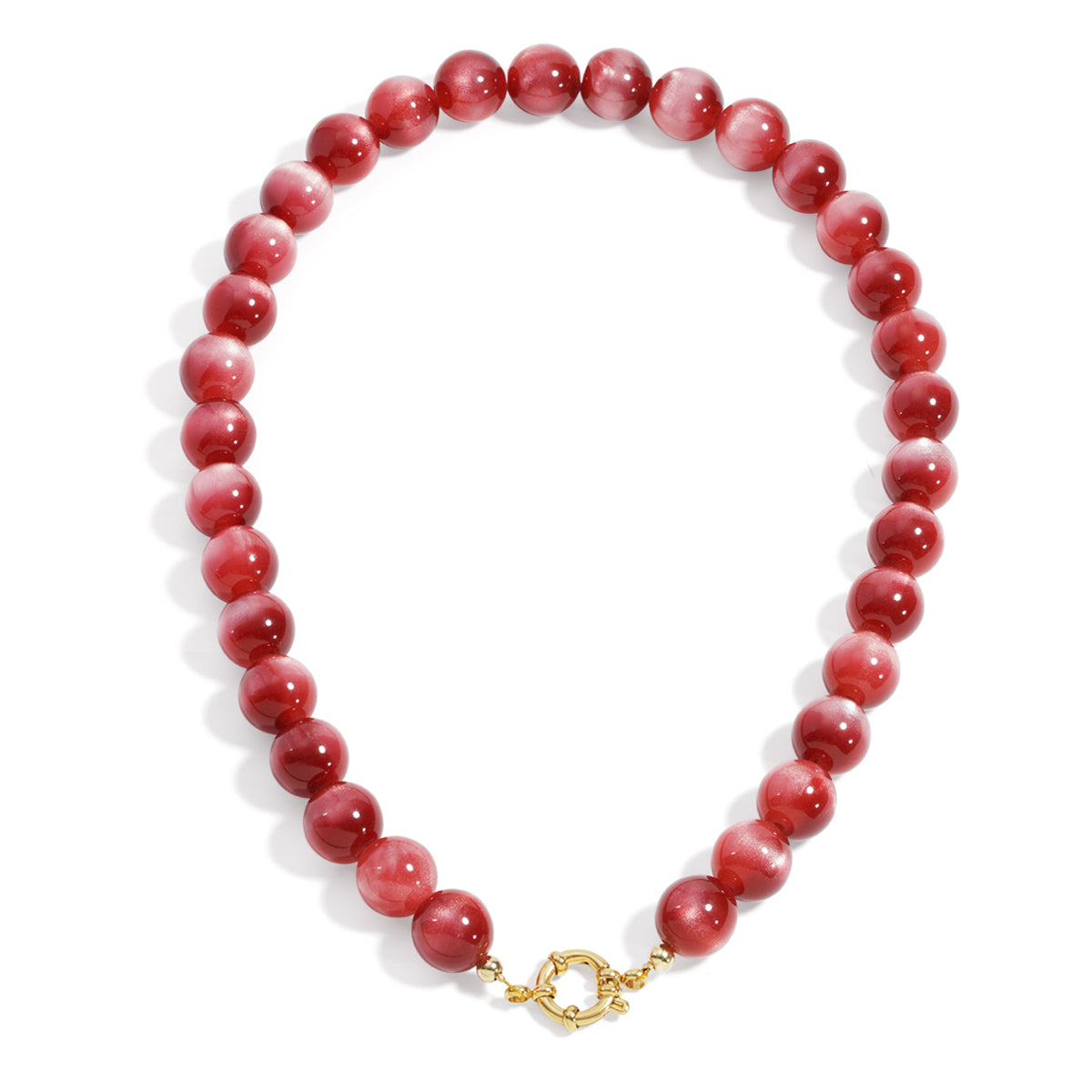 Statement ketting ronde kralen