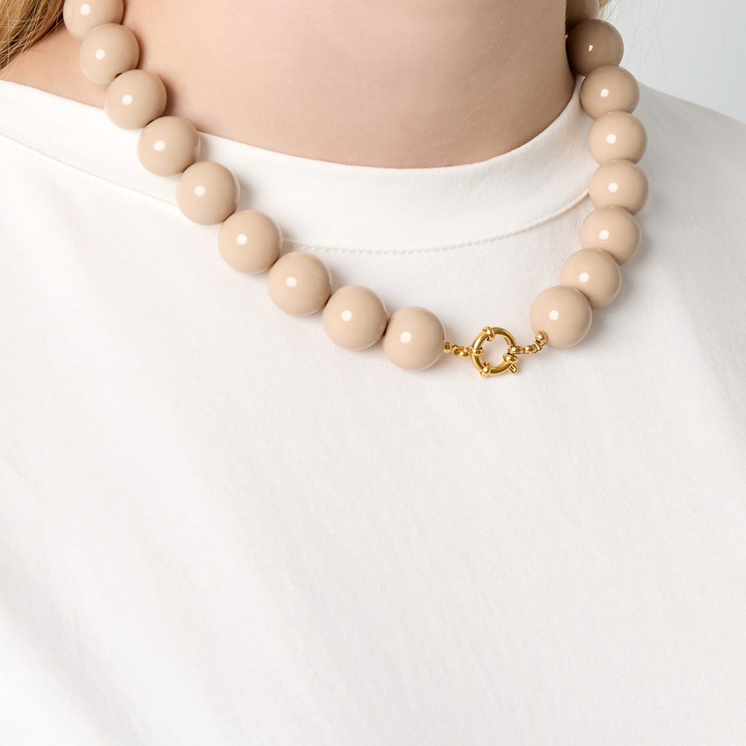 Statement kralenketting ronde kralen