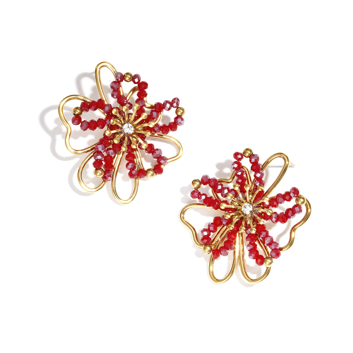 Statement oorbellen bloem